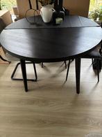 Eetkamer tafel rond, zwart, 120cm, Huis en Inrichting, Tafels | Eettafels, Ophalen, Rond, Zo goed als nieuw, Modern, hotel chique