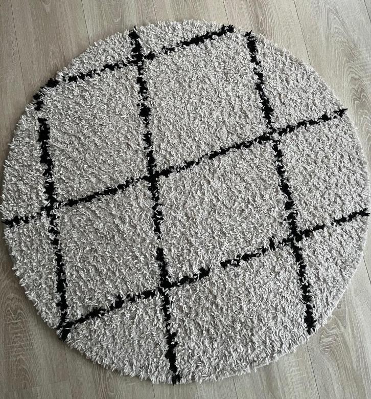 Vloerkleed rond, Huis en Inrichting, Stoffering | Tapijten en Kleden, Zo goed als nieuw, 100 tot 150 cm, 100 tot 150 cm, Rond