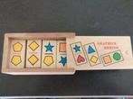 Grafische domino, figuren domino, hout, Ophalen of Verzenden, Zo goed als nieuw, Overige typen