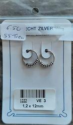 Nieuwe oorringetjes 12 mm zilver., Sieraden, Tassen en Uiterlijk, Nieuw, Ophalen of Verzenden, Zilver, Hangers