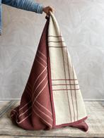 Vintage plaid / deken, oud roze / rood, aubergine, bordeaux, -, -, Ophalen of Verzenden, Zo goed als nieuw
