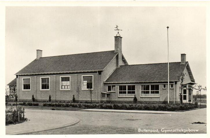 Buitenpost, Gymnastiekgebouw - ongelopen, Verzamelen, Ansichtkaarten | Nederland, Ongelopen, Noord-Brabant, Voor 1920, Ophalen of Verzenden