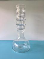 Glazen karaf met 4 picardie glazen, Ophalen of Verzenden, Zo goed als nieuw, Overige typen