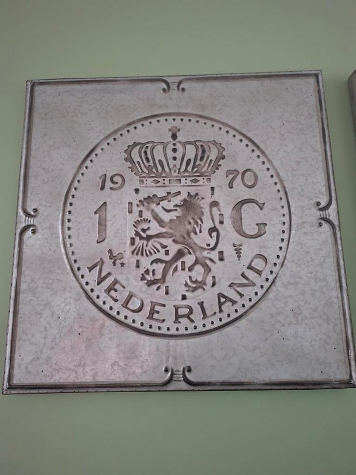 Wanddecoratie 1 Gulden 1970, Huis en Inrichting, Woonaccessoires | Wanddecoraties, Gebruikt, Ophalen