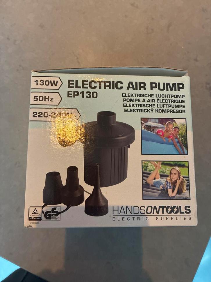 Elektrische Luchtpomp - Ideaal voor Luchtbed & Zwembad, Caravans en Kamperen, Luchtpompen, Zo goed als nieuw, Elektrisch, Ophalen of Verzenden