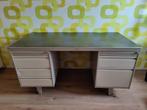 Stalen bureau met 2 ladeblokken (150x80), Huis en Inrichting, Bureaus, Ophalen, Gebruikt, Bureau