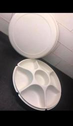 Tupperware vakkenschaal partyschaal hapjesschaal hoog bbq XL, Verzenden, Zo goed als nieuw, Wit, Schaal