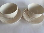 2 Wedgwood Edme Queens Ware kop en schotel, Huis en Inrichting, Keuken | Servies, Ophalen of Verzenden, Zo goed als nieuw, Wedgwood