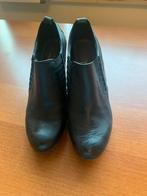 Tamaris Zwarte Leren Hakken Maat 39, zgan, Tamaris, Zwart, Ophalen of Verzenden, Zo goed als nieuw