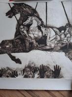 Ets Ton Diekstra - Carrousel, Antiek en Kunst, Kunst | Etsen en Gravures, Ophalen