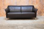 ZGANieuw! donkerbruine leren Leolux Mayon designbank, Huis en Inrichting, Leolux, Leolux, Design, 150 tot 200 cm