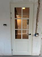 Deur met glas + Kozijn, Doe-het-zelf en Verbouw, Deuren en Horren, Binnendeur, Ophalen of Verzenden, 200 tot 215 cm, Glas