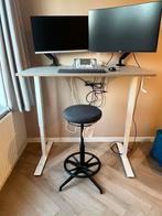 Ikea Skarsta bureau 80x160 - Wit, verstelbaar, Ophalen of Verzenden, In hoogte verstelbaar, Gebruikt, Stabureau