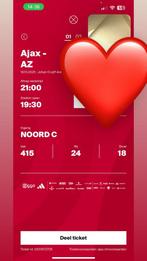 AJAX AZ VANAVOND, Tickets en Kaartjes, Losse kaart, Drie personen of meer, Maart