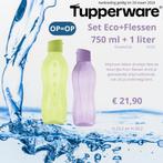 TUPPERWARE ECO Fles 1 liter + 750 ml actie 1 gratis, Nieuw, Ophalen of Verzenden