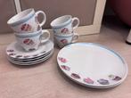 Serviessetje: 4x kop en schotel + 2 ontbijtbordjes, Nieuw, Ophalen of Verzenden, Overige stijlen, Kop(pen) en/of Schotel(s)