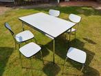 vintage formica eettafel, Huis en Inrichting, Tafels | Eettafels, Ophalen, Gebruikt, Rechthoekig, 50 tot 100 cm