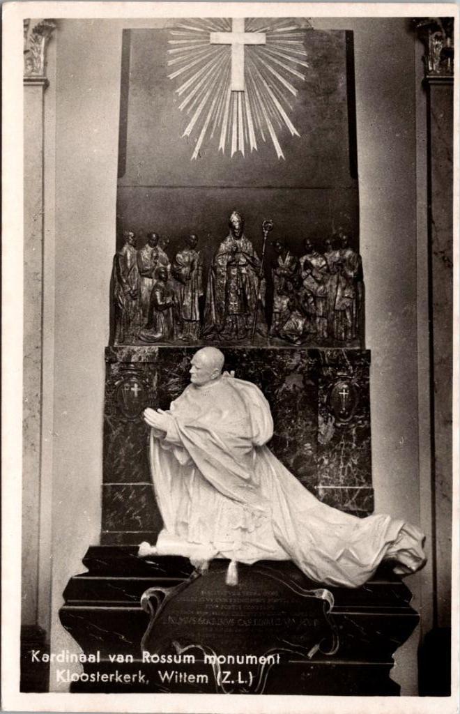 Wittem - Kloosterkerk Monument Kardinaal van Rossum, Verzamelen, Ansichtkaarten | Nederland, Ongelopen, Limburg, 1940 tot 1960