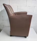 4 stuks leren Montis eetkamerstoelen, Ophalen, Gebruikt, Bruin, Leer