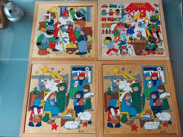 Sinterklaas puzzel Kerstmis Kerst hout school Rolf Jaklien, Kinderen en Baby's, Speelgoed | Kinderpuzzels, Gebruikt, Ophalen