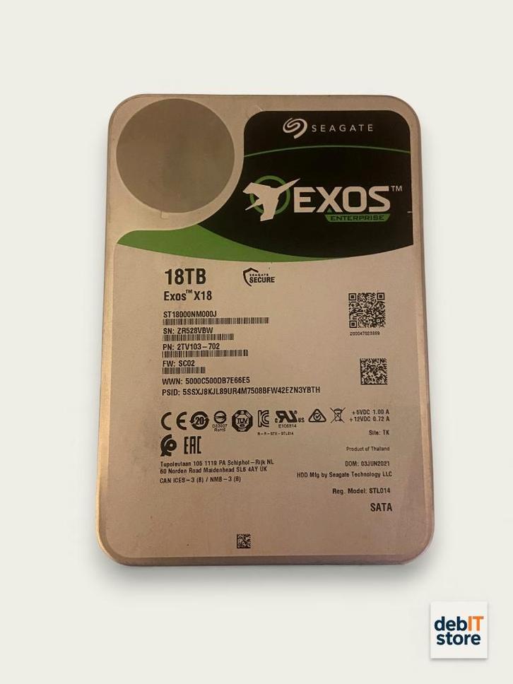 Seagate Exos 18tb NAS - Server HDD (nieuw), Computers en Software, Harde schijven, Nieuw, Server, HDD, SATA, Ophalen of Verzenden