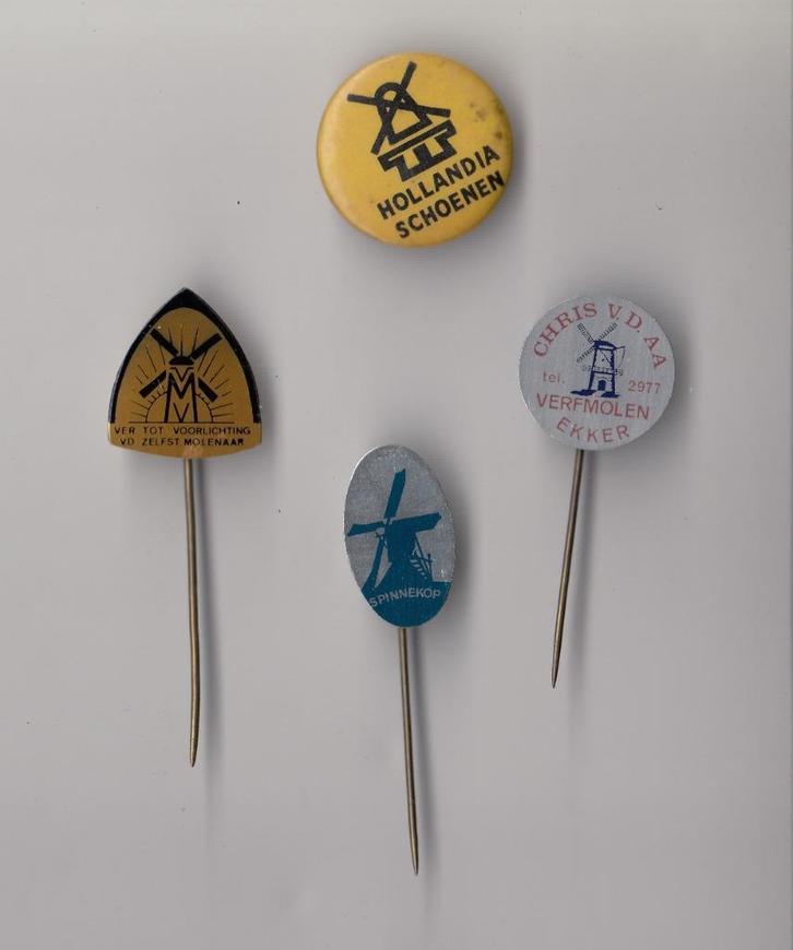 Molen speldjes Verf molen ekker, Verzamelen, Speldjes, Pins en Buttons, Gebruikt, Speldje of Pin, Overige onderwerpen, Ophalen of Verzenden