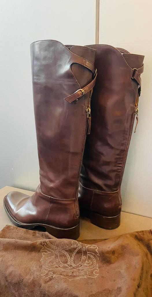 Sartore: Luxe Laarzen, Pauw, Kleding | Dames, Schoenen, Zo goed als nieuw, Hoge laarzen, Bruin, Verzenden