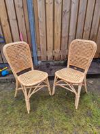 2x luxe bamboe stoelen voor binnen of buiten - As Nieuw, Tuin en Terras, Ophalen of Verzenden, Zo goed als nieuw