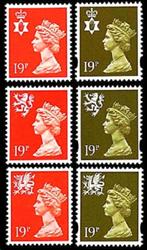 REGIONALS E.II. 19p. Decimal Machin frankeerzegels, 11 Varië, Verzenden, Postfris