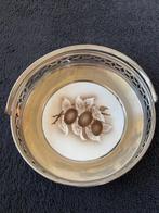 Deco zilverkleurig schaaltje met druiven porselein(?), Antiek en Kunst, Ophalen of Verzenden