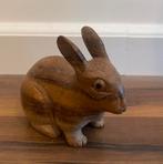 Handgemaakt suar-houten konijn - mini +/- 10cm hoog, Antiek en Kunst, Kunst | Beelden en Houtsnijwerken, Ophalen of Verzenden