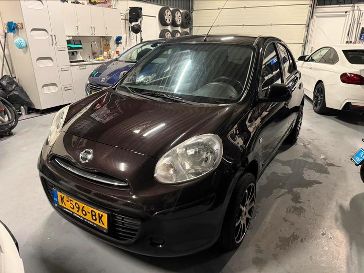 Nissan 2012 Zwart 1.2 Acenta goed onderhouden! 2sleutels!, Auto's, Nissan, Bedrijf, Te koop, Micra, Benzine, MPV, Geïmporteerd