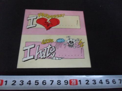 sticker I love krrrrrrr  I Hate  Grrrrr, Verzamelen, Stickers, Zo goed als nieuw, Bedrijf of Vereniging, Ophalen