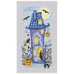 Leuk borduurpakket Halloween 21 x 37 cm 14CT Aida, Hobby en Vrije tijd, Ophalen of Verzenden, Nieuw, Handborduren, Borduurpakket