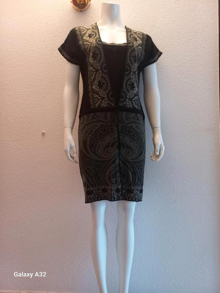 Didi tuniek jurk met kapmouwtjes, maat M, Kleding | Dames, Jurken, Zo goed als nieuw, Maat 38/40 (M), Zwart, Boven de knie, Ophalen of Verzenden