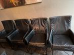 Montis Chaplin stoelen zwart leder, Huis en Inrichting, Stoelen, Ophalen, Gebruikt, Zwart, Leer