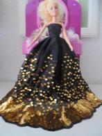 DE  LAATSTE   barbie gala jurk zwart met pailletten nieuw, Kinderen en Baby's, Speelgoed | Poppen, Ophalen of Verzenden, Nieuw