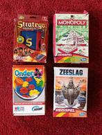 Reisspellen pakket: Monopoly, Stratego, Zeeslag, Onderuit, Ophalen of Verzenden, Zo goed als nieuw