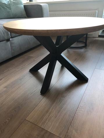 Ronde Salontafel met faced rand echt eiken Table Du Sud beschikbaar voor biedingen