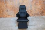 Nieuw beklede zwarte leren Gealux design relaxfauteuil, Huis en Inrichting, Fauteuils, 75 tot 100 cm, Ophalen of Verzenden, Zo goed als nieuw