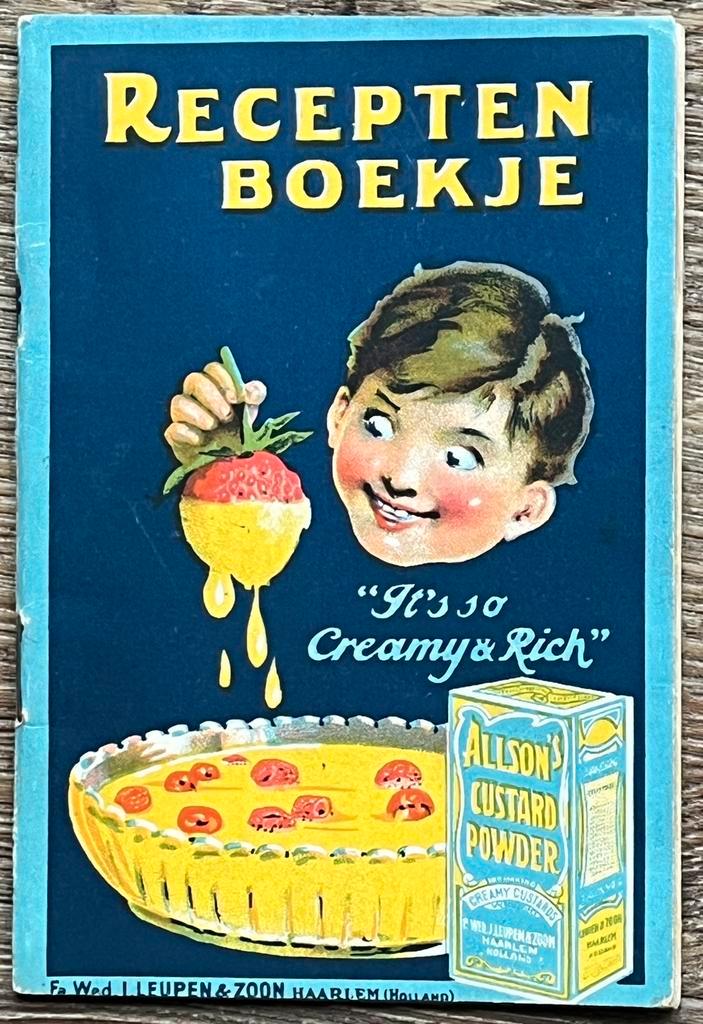 receptenboekje 1929 Wed. Leupen & Zoon Haarlem pudding, Verzamelen, Merken en Reclamevoorwerpen, Gebruikt, Overige typen, Ophalen of Verzenden