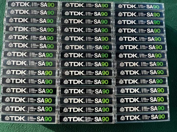 48 gelijke TDK SA90 cassettes, Cd's en Dvd's, Cassettebandjes, Gebruikt, Voorbespeeld, Overige genres, 26 bandjes of meer, Ophalen of Verzenden