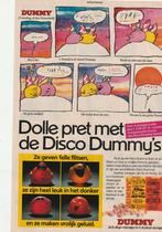 Retro reclame 1989 Dummy snoepjes actie disco dummy, Verzenden, Overige typen