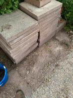 Grote grind beton tegels 60x60, Beton, Ophalen of Verzenden, Zo goed als nieuw, Terrastegels