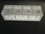 Houten spaarpot / Huishoudpotje / spaarpotje grijs, Ophalen of Verzenden, Gebruikt, Hout, Dier