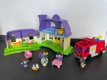 Fisher-Price Little People Huis + Brandweer beschikbaar voor biedingen
