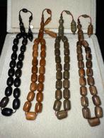 4 Houten Tesbih Rozenkransen - Kuka, Agar, Ebben, Palisander, Ophalen of Verzenden, Overige materialen, Armband