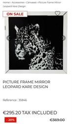 Spiegel schilderij Luipaard Design - Kare Design, Ophalen, Vierkant, Zo goed als nieuw, 75 tot 100 cm