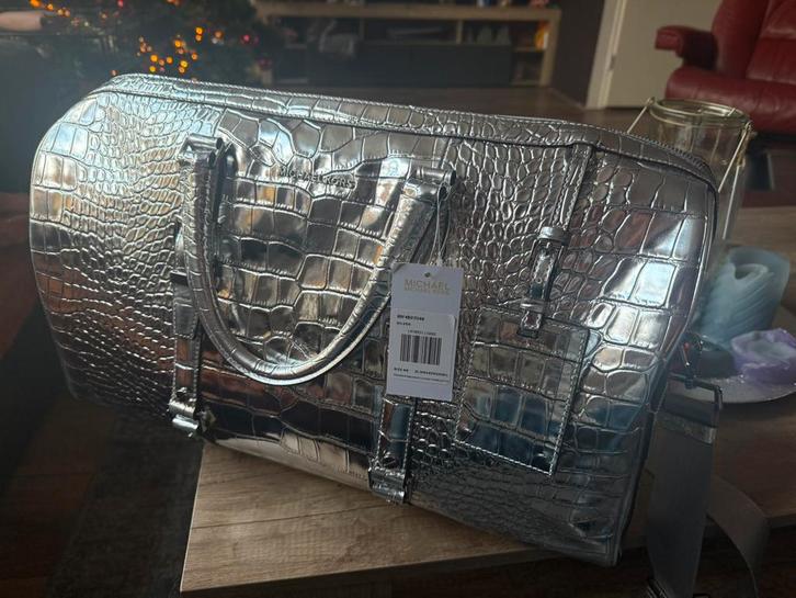 Micheal kors Crocodile Embossed Leather Bag, Sieraden, Tassen en Uiterlijk, Tassen | Damestassen, Nieuw, Overige typen, Overige kleuren