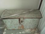 Stoer metalen oude kist, Ophalen of Verzenden, Gebruikt, Minder dan 50 cm, Minder dan 50 cm